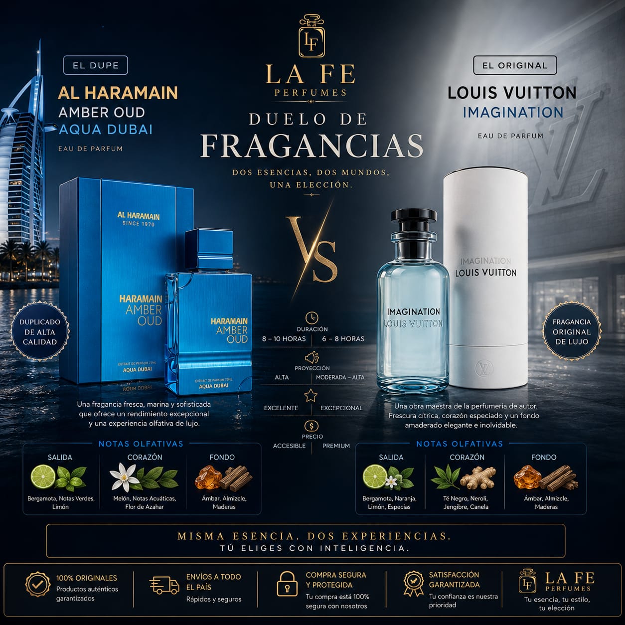 Al Haramain Amber Oud Aqua Dubai Men 100ml Extracto EDP